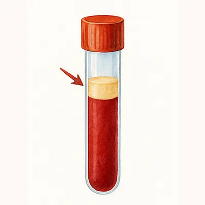 Schéma de l’isolation du caillot L-PRF riche en facteurs de croissance
